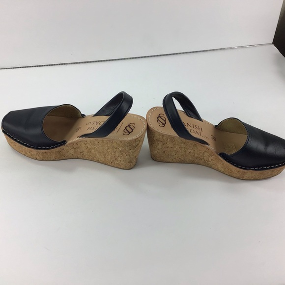 The Spanish Sandal cork leather wedges- AVARCAS - Picture 10 of 14